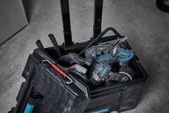 Boîte à outils vide Erbauer 56L avec manche télescopique