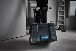 Boîte à outils vide Erbauer 56L avec manche télescopique