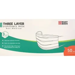 Boîte de 50 masques chirurgicaux jetables 3 plis 17,5x9,5cm