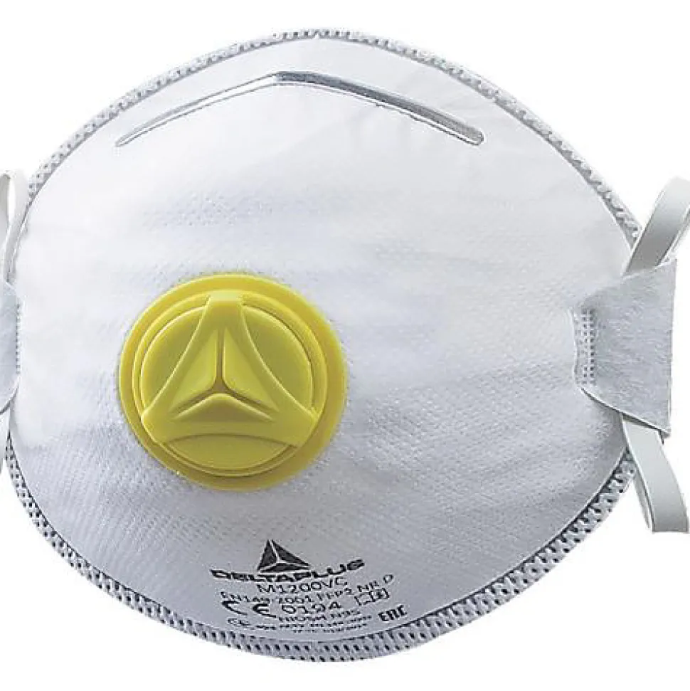 Boîte de 10 masques repisratoires coques FFP2 avec vavle VENI - DELTA PLUS - M1200VC