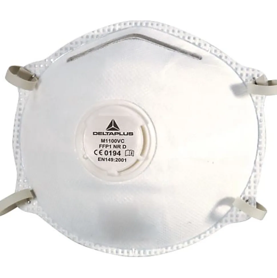Boîte de 10 masques repisratoires coques FFP2 avec vavle VENI - DELTA PLUS - M1200VC