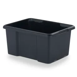 Boîte de rangement 44L Fitty H. 29,5 cm x L. 55,5 cm plastique noir