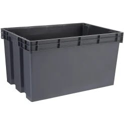 Boîte en plastique recyclé GoodHome Xago gris 51 L (L)