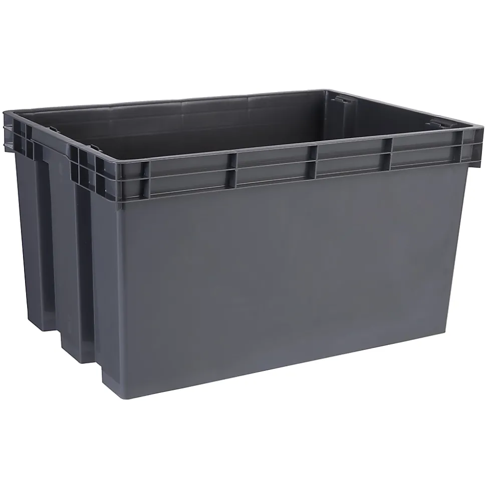 Boîte en plastique recyclé GoodHome Xago gris 51 L (L)