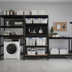 Boîte en plastique recyclé GoodHome Xago gris 51 L (L)