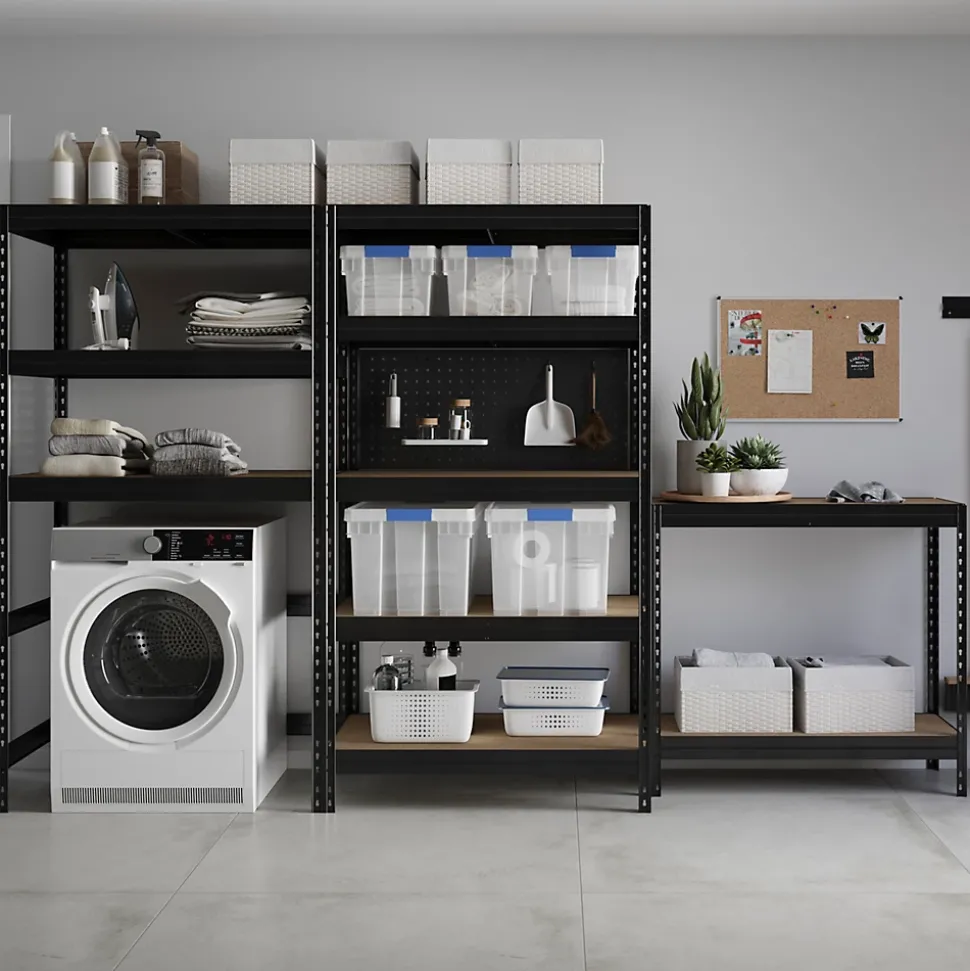 Boîte en plastique recyclé GoodHome Xago gris 51 L (L)