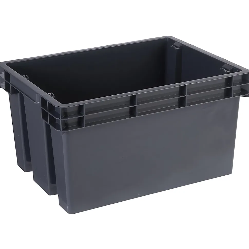 Boîte en plastique recyclé GoodHome Xago gris 24 L (M)