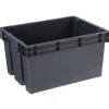 Boîte en plastique recyclé GoodHome Xago gris 68 L (XL)