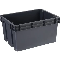 Boîte en plastique recyclé GoodHome Xago gris 68 L (XL)