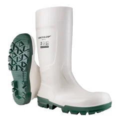 Bottes de sécurité mixtes usage agro-alimentaire DUNLOP Work-It Safety S4 SR FO LG Blanc 37