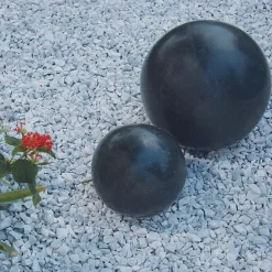 Boule déco jardin granit diamètre 20 cm - Noir 20 cm