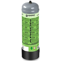 Bouteille de gaz Argon pur 110 Bar 2.2 Litres Jetable Soudage MIG TIG acier inox aluminium Connexion M10x1 KEMPER
