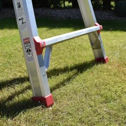 BPS Échelles télescopiques multifonctions Échelle en aluminium Escabeau 150 kg Load Certifiée EN131 4.10 m