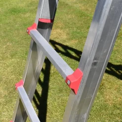 BPS Échelles télescopiques multifonctions Échelle en aluminium Escabeau 150 kg Load Certifiée EN131 4.10 m