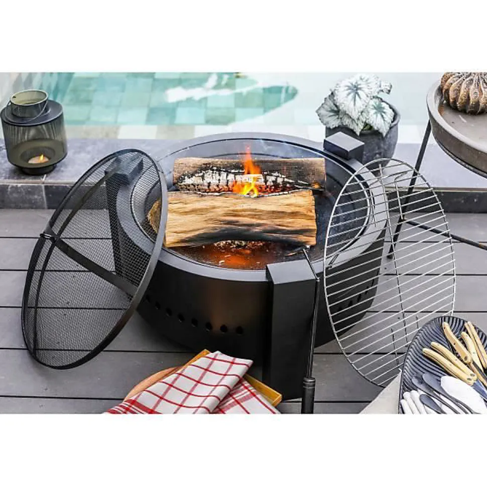 Brasero - LIVOO - DOC286 - Surface de cuisson 47,5 cm - Acier peint noir