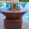 Brasero Cevenol Pool Corten Carre 74 Simple Cuve