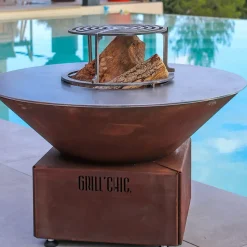 Brasero Cevenol Pool Corten Carre 74 Simple Cuve