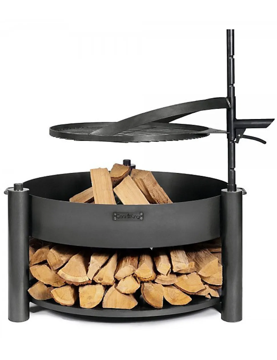 Brasero de jardin SOLAFA 80cm avec grille en acier 60 cm