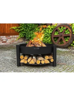 Brasero de jardin SOLAFA 80cm avec grille en acier 60 cm
