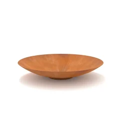 Brasero extérieur 100 cm - Acier Corten - Chauffage Exterieur - Feu de Bois - Effet Rouille - H : 20 cm - Resistant au gel