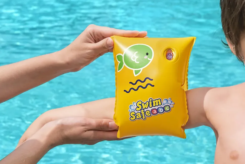 Brassard de natation Bestway pour enfant de 3 à 6 ans l.25 x l.15 cm jaune vendu par 2