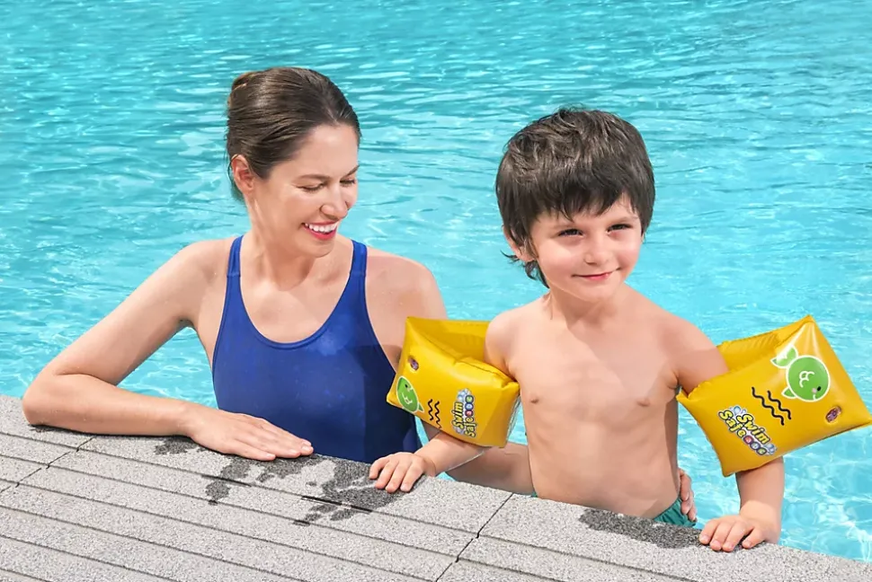 Brassard de natation Bestway pour enfant de 3 à 6 ans l.25 x l.15 cm jaune vendu par 2