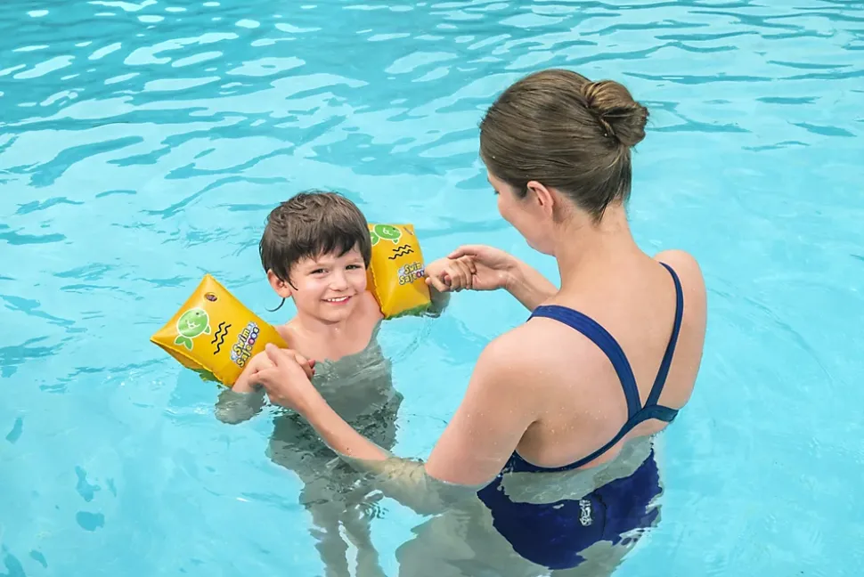 Brassard de natation Bestway pour enfant de 3 à 6 ans l.25 x l.15 cm jaune vendu par 2