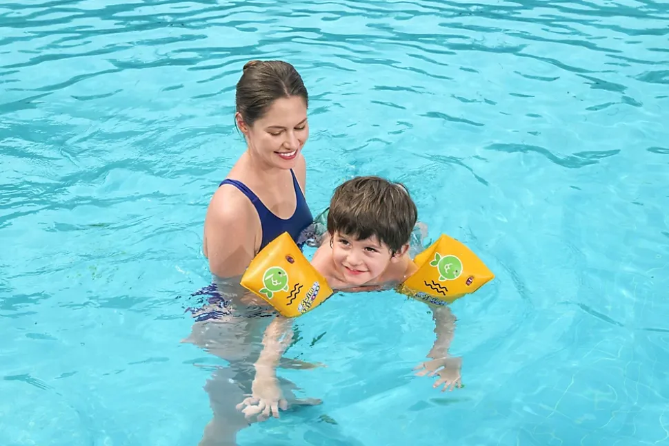 Brassard de natation Bestway pour enfant de 3 à 6 ans l.25 x l.15 cm jaune vendu par 2