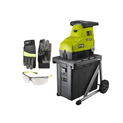Broyeur de végétaux électrique RYOBI - 3000W - Gants renforcés Taille XL - Lunettes de protection