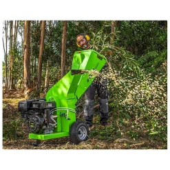 Broyeur de végétaux Thermique 15CV - 3 Lames de coupe - Branches Diam10cm Max Démarrage électrique Moteur 4T Poignées VITO