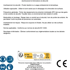 Burin-Racloir Multilame 25 x 200 mm - Outil Polyvalent pour Décapage et Rénovation - Silverline