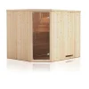 Cabine de sauna d'angle finlandais PERHE 4 places 194x175 x H.199 cm