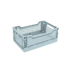 Cagette plastique pliable bleu ciel taille S
