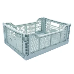 Cagette plastique pliable bleu ciel taille M