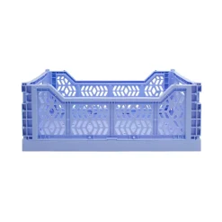 Cagette plastique recyclé pliable bleu taille M