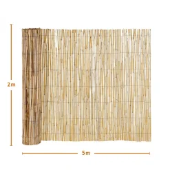 Canisse, brise vue occultant en roseau fendu - 2 x 5 m - Linxor