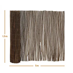 Canisse, brise vue occultant en osier naturel - 1.50 x 5 m - Linxor