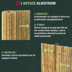Canisse en bambou Longueur 3m et hauteur 1m