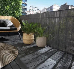 Canisse LOP PVC gris L.3 m x H1 m en Composite