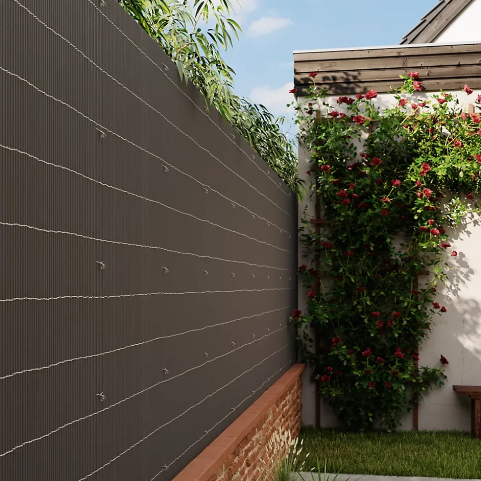 Canisse LOP PVC gris L.3 m x H.1,2 m
