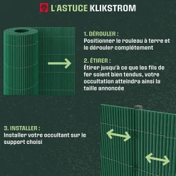 Canisse LOP PVC vert L.3 m x H.1,5 m