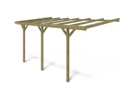 Carport, abri de voiture 3x5.24 m - 15 m2 - adossé  - CAR6