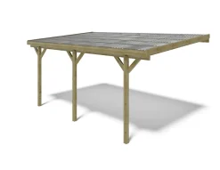 Carport, abri de voiture 3x5.24 m - 15 m2 - couverture PVC  - CAR7-2PVCTR
