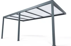 Carport adossé aluminium gris RAL 7016 Cosmeo 3 x 6 m Alumin'home