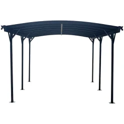 Carport aluminium 15,15 m² X-Metal anthracite, polycarbonate 6mm, kit ancrage