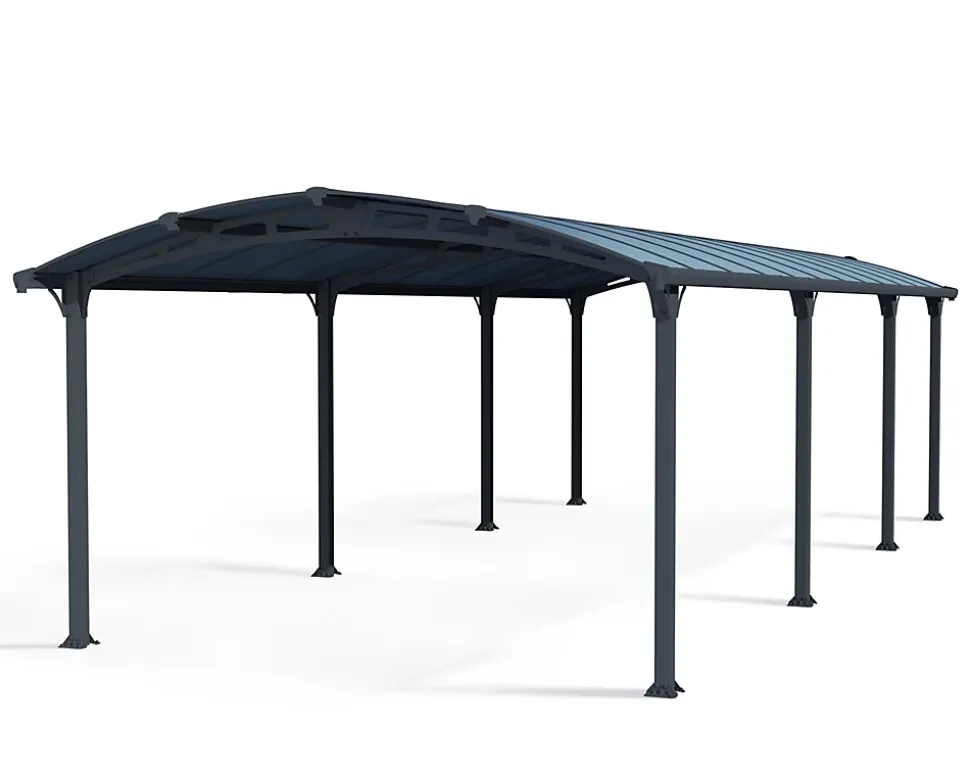 Carport aluminium 2 voitures 3.59 x 8.63m Canopia Arcadia 8500