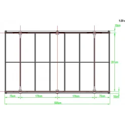 Carport aluminium blanc 3x5,05m 15,15m² polycarbonate 6mm X-METAL