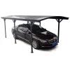 Carport aluminium 17m² anthracite polycarbonate 6mm X-Metal avec kit d'ancrage