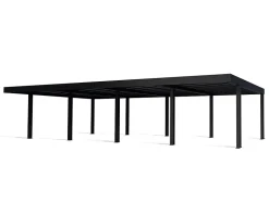 Carport aluminium noir Oslo 6 x 12 m Canopia Palram