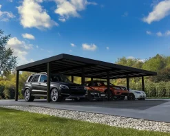 Carport aluminium noir Oslo 6 x 12 m Canopia Palram